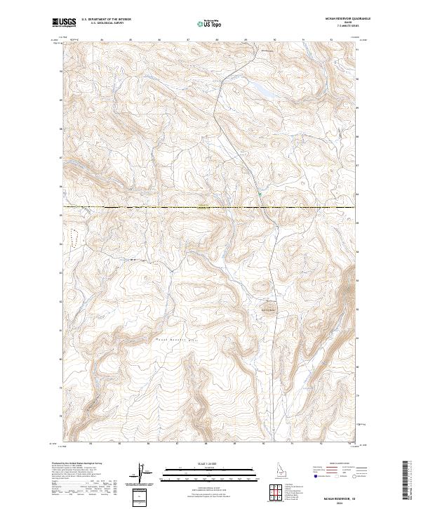 McHan Reservoir topographic map thumbnail