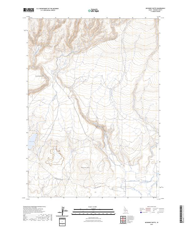 McKinney Butte topographic map thumbnail