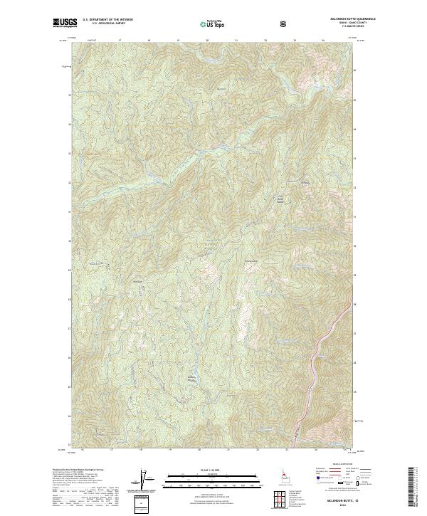 McLendon Butte topographic map thumbnail