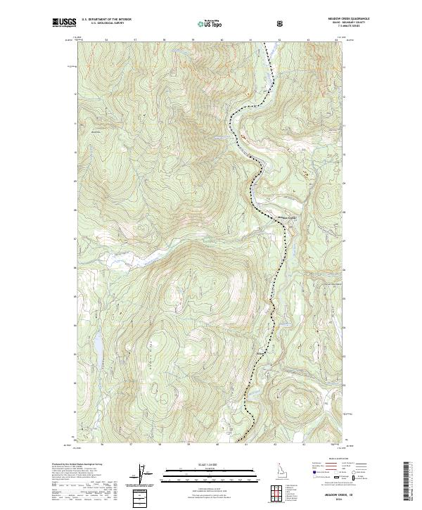 Meadow Creek topographic map thumbnail