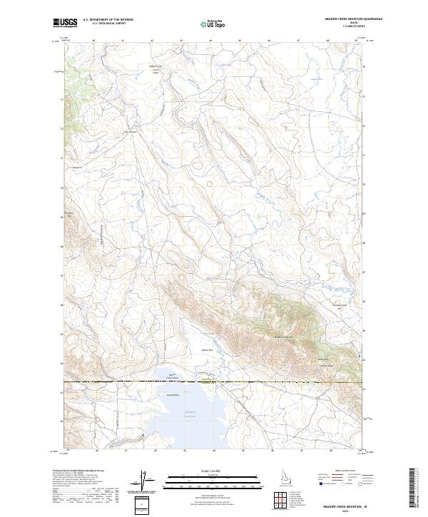 Meadow Creek Mountain topographic map thumbnail