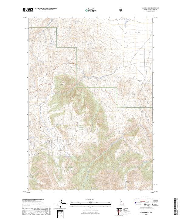 Meadow Peak 2023 topographic map thumbnail