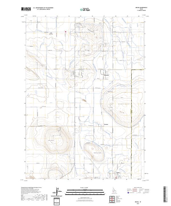 Melba topographic map thumbnail
