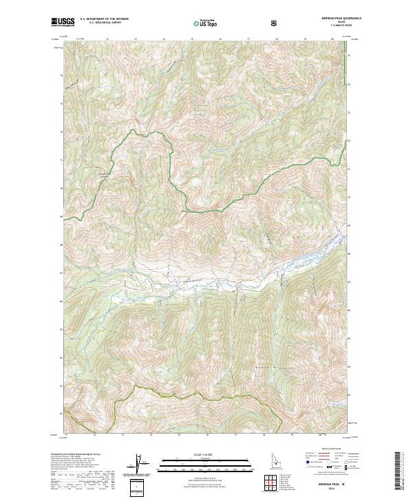 Meridian Peak topographic map thumbnail