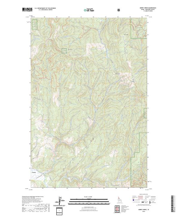 Merry Creek topographic map thumbnail
