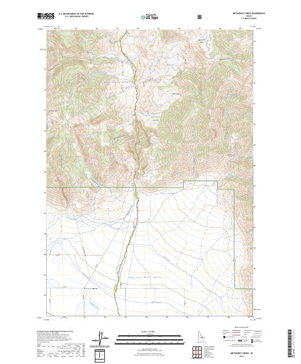 Methodist Creek topographic map thumbnail