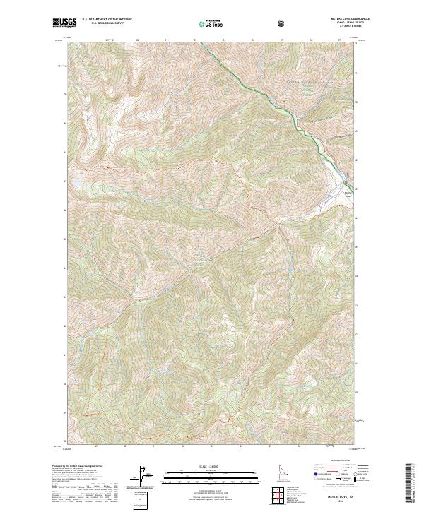 Meyers Cove topographic map thumbnail