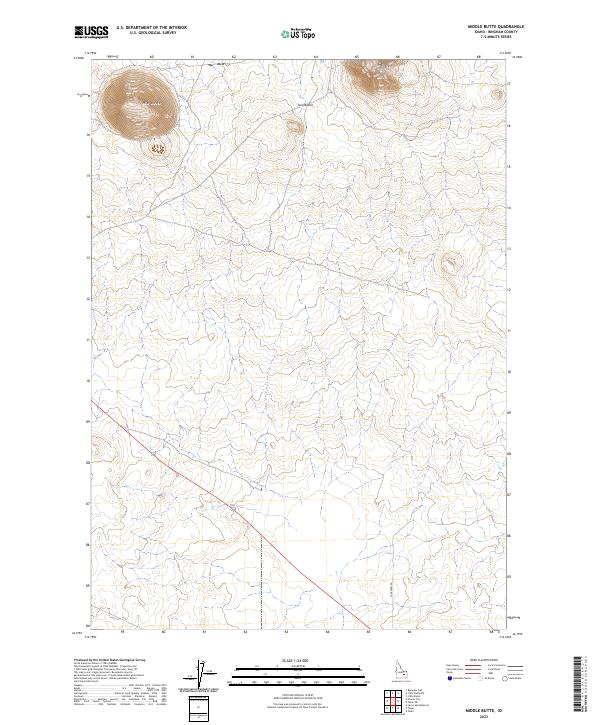 Middle Butte topographic map thumbnail