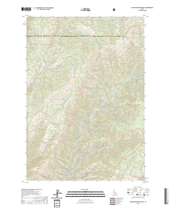 Miller Mountain West topographic map thumbnail