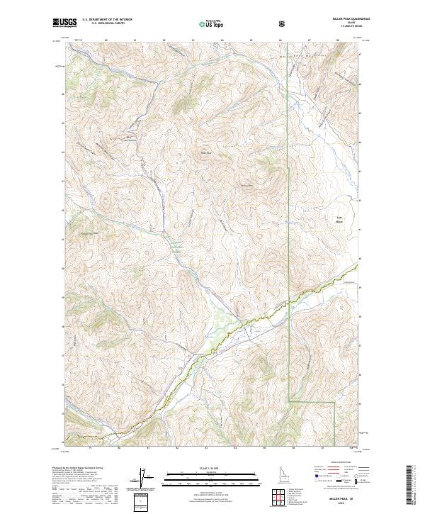 Miller Peak topographic map thumbnail