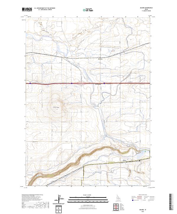 Milner topographic map thumbnail
