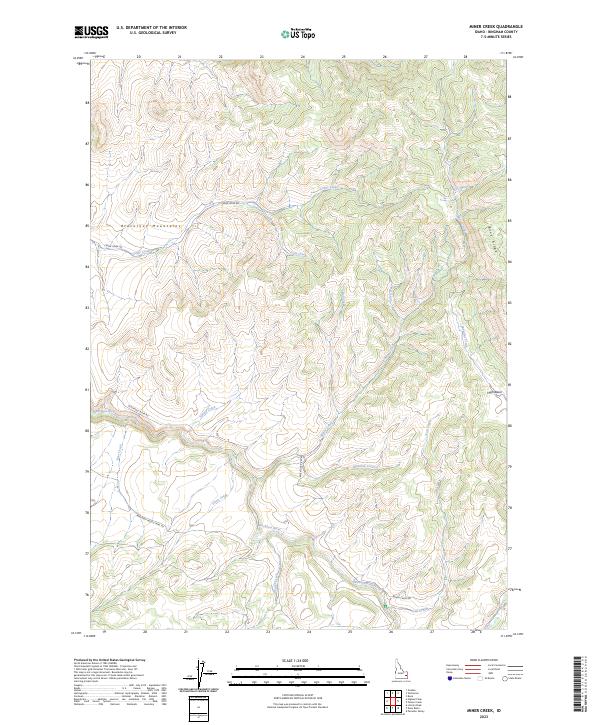 Miner Creek topographic map thumbnail