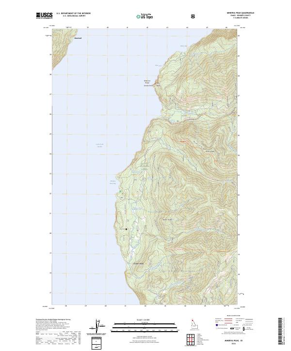 Minerva Peak topographic map thumbnail