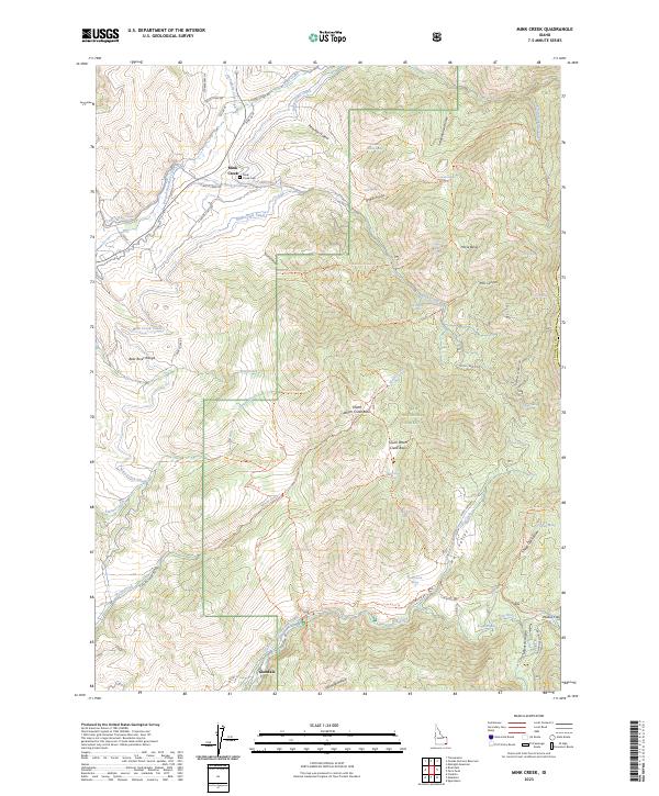 Mink Creek topographic map thumbnail