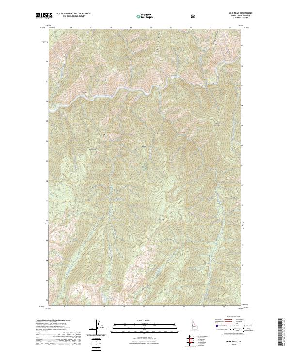 Mink Peak topographic map thumbnail
