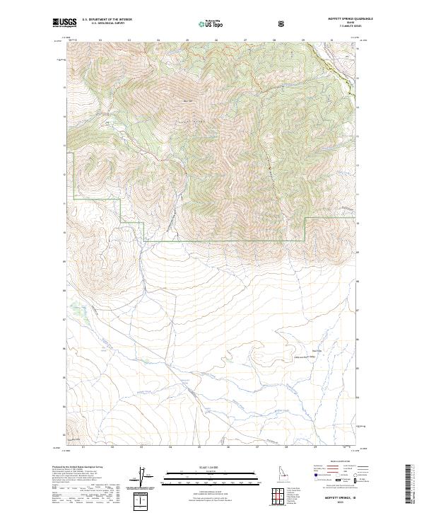 Moffett Springs topographic map thumbnail