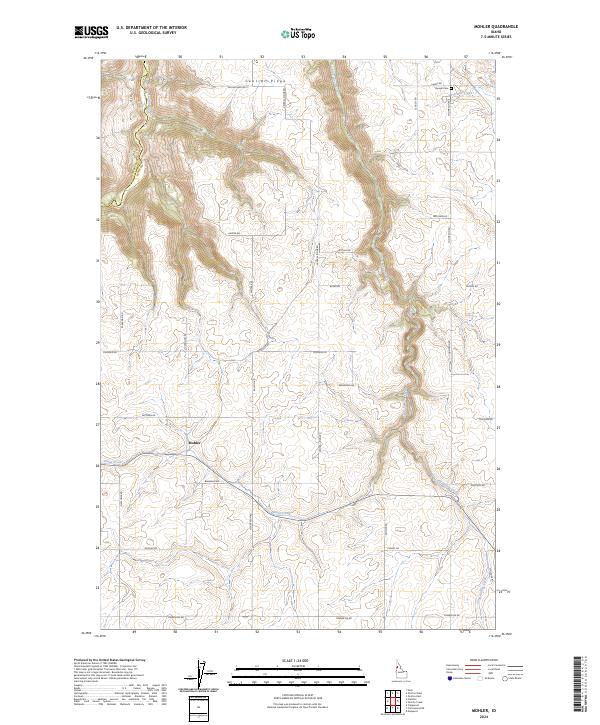 Mohler topographic map thumbnail
