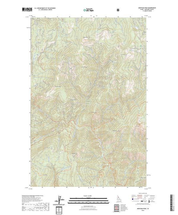 Montana Peak topographic map thumbnail