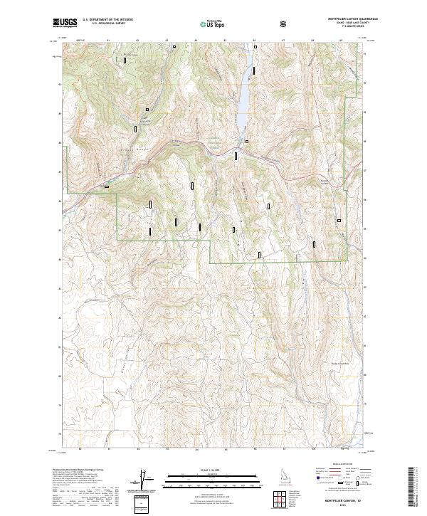 Montpelier Canyon topographic map thumbnail