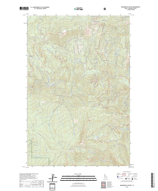 Monumental Buttes topographic map thumbnail