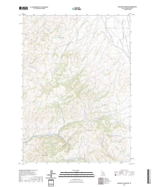 Moonlight Mountain topographic map thumbnail