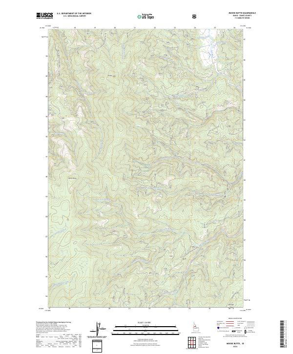 Moose Butte topographic map thumbnail