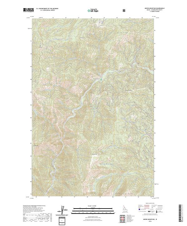 Moose Mountain topographic map thumbnail