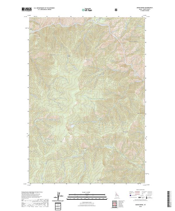 Moose Ridge topographic map thumbnail