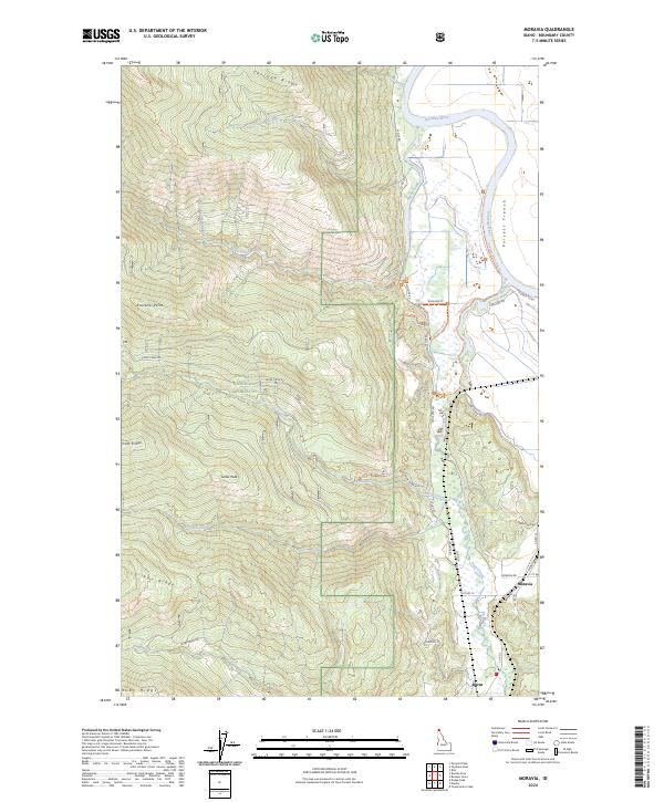 Moravia topographic map thumbnail