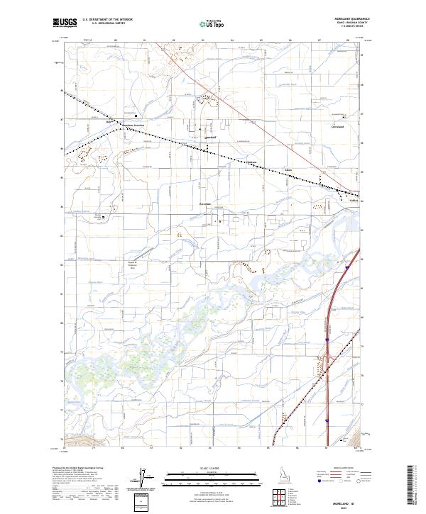 Moreland topographic map thumbnail