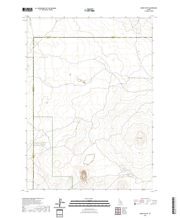 Mosby Butte topographic map thumbnail
