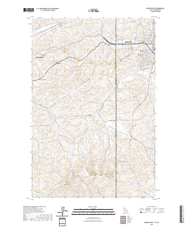 Moscow West topographic map thumbnail