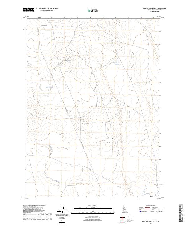 Mosquito Lake Butte topographic map thumbnail