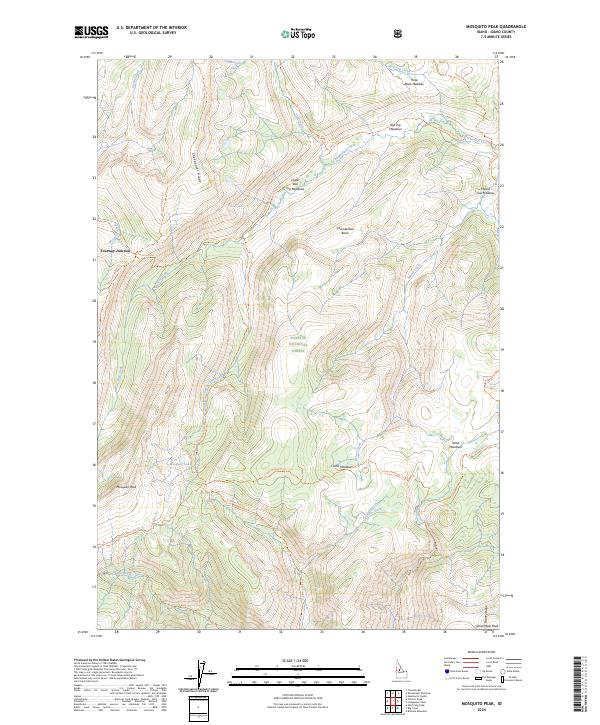 Mosquito Peak topographic map thumbnail