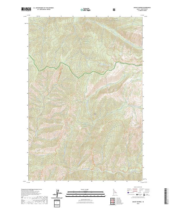 Mount George topographic map thumbnail