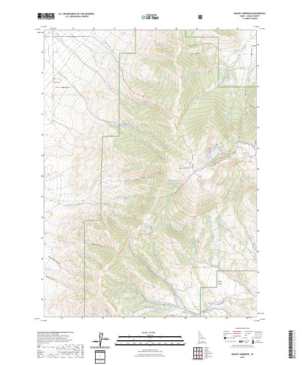 Mount Harrison 2023 topographic map thumbnail