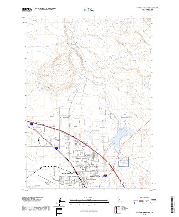 Mountain Home North topographic map thumbnail