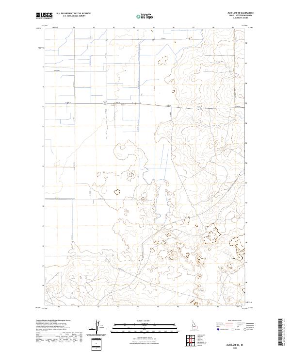 Mud Lake SE topographic map thumbnail