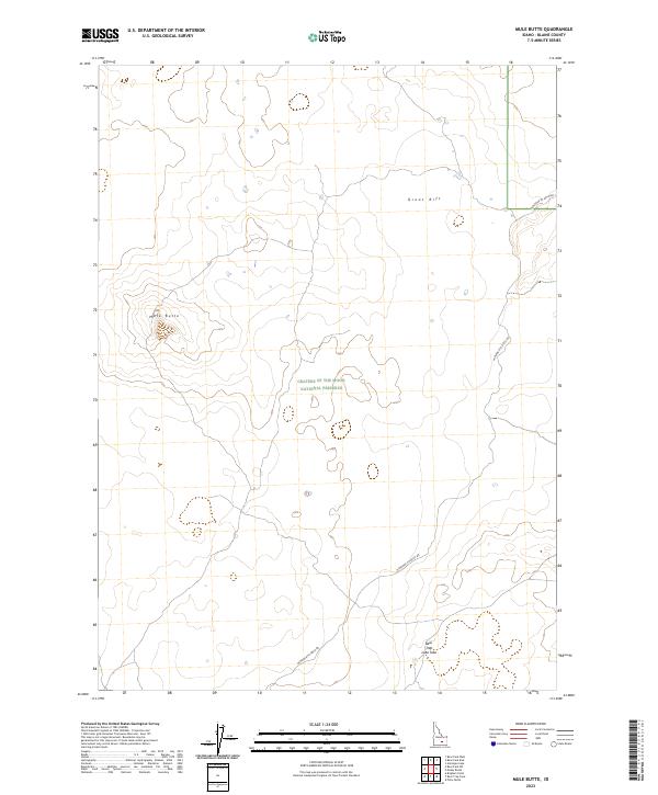 Mule Butte topographic map thumbnail