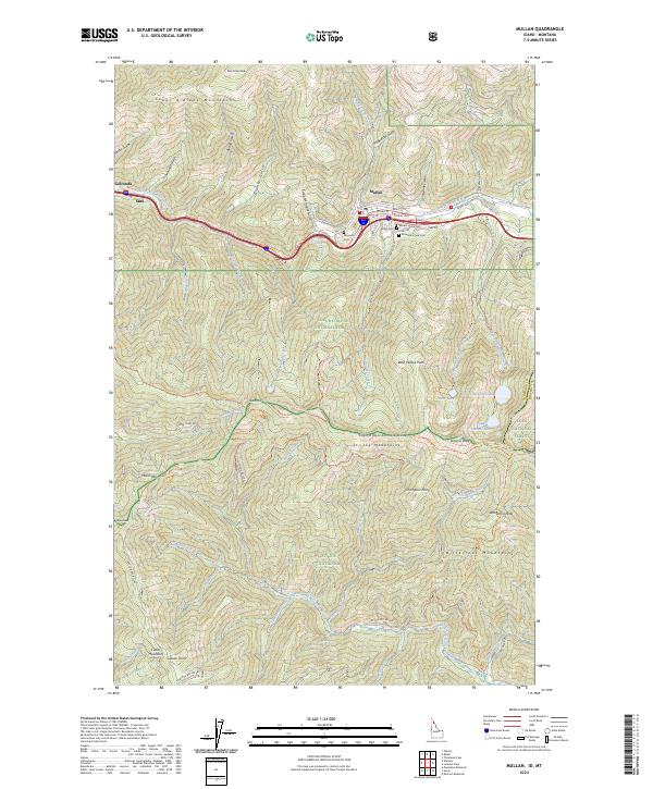 Mullan topographic map thumbnail