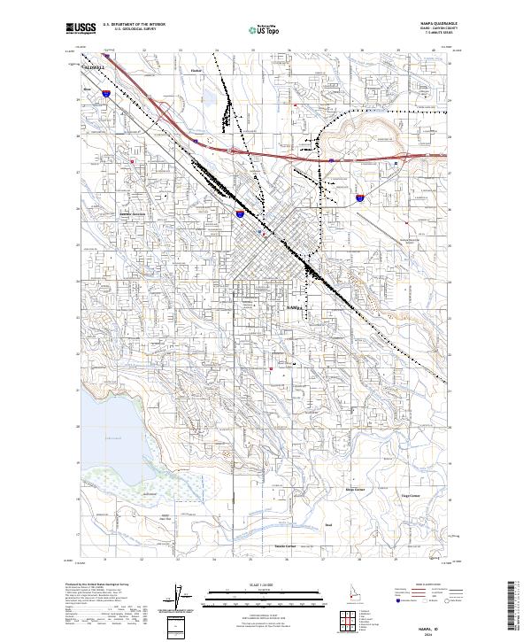 Nampa topographic map thumbnail