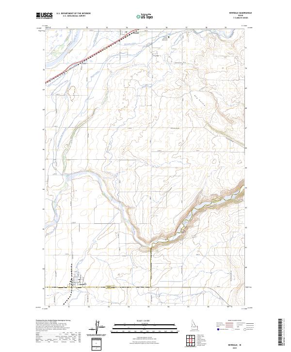 Newdale 2023 topographic map thumbnail