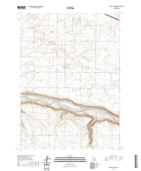 Niagara Springs topographic map thumbnail