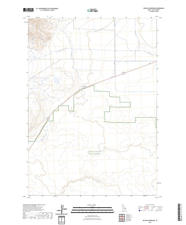 Nichols Reservoir topographic map thumbnail