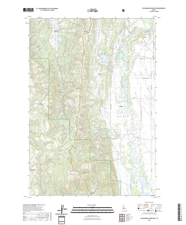 No Business Mountain topographic map thumbnail