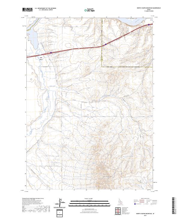 North Chapin Mountain topographic map thumbnail