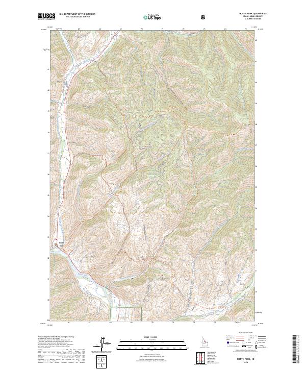 North Fork topographic map thumbnail