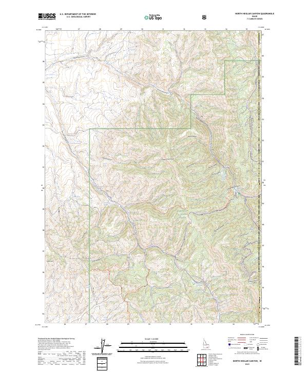 North Heglar Canyon topographic map thumbnail