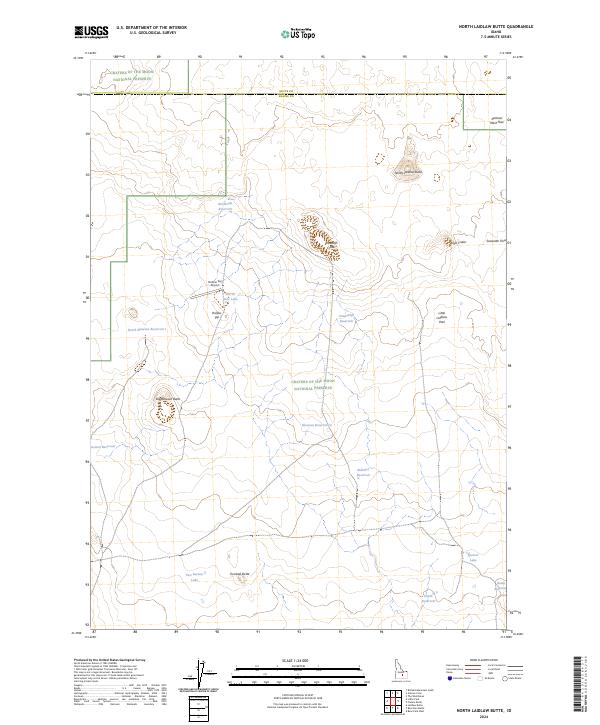 North Laidlaw Butte topographic map thumbnail