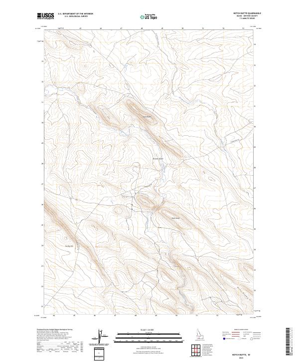 Notch Butte topographic map thumbnail